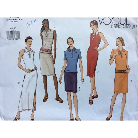Misses Dress Top Skirt Pattern Vogue Basic Design 2655 Size 6 8 10 UNCUT - Picture 2 of 10